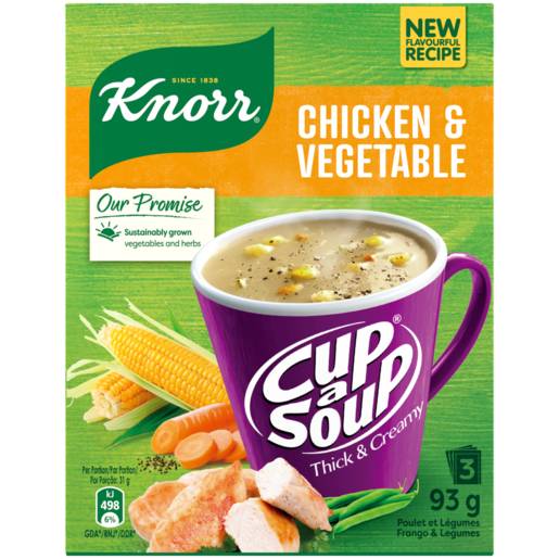 Knorr Cup-a-Soup Thick & Creamy Chicken & Vegetable Instant Soup 90g